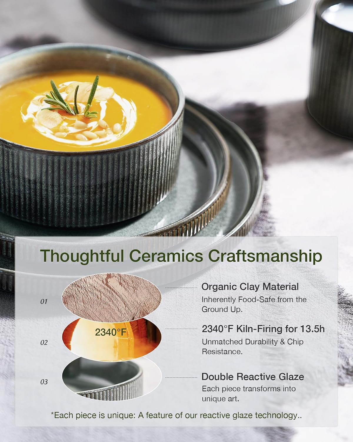 Thumbnail 4 de Famiware Star Dinnerware Set 12pc stoneware 🍽