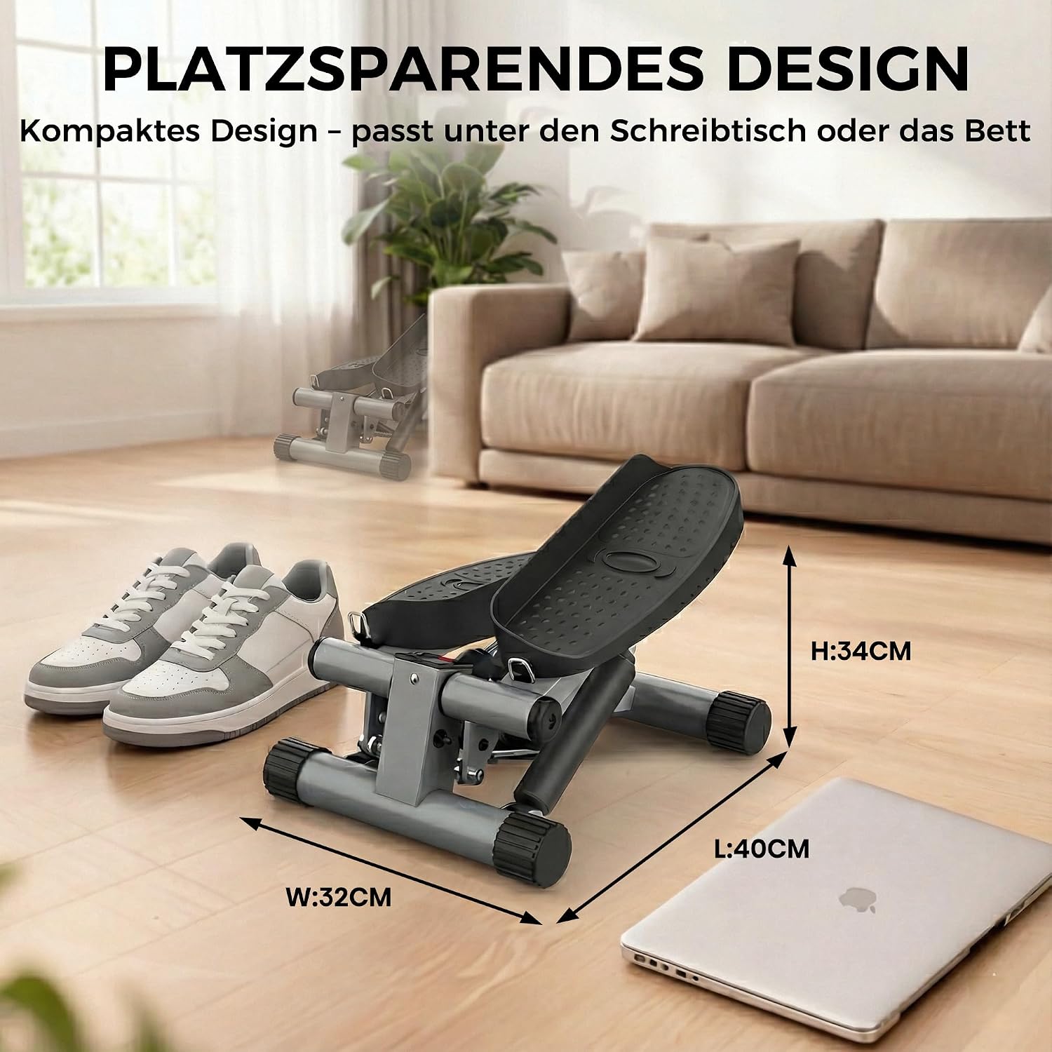 Thumbnail 6 de Niceday Mini Stepper Schritttrainer 2-in-1 – Widerstand einstellbar