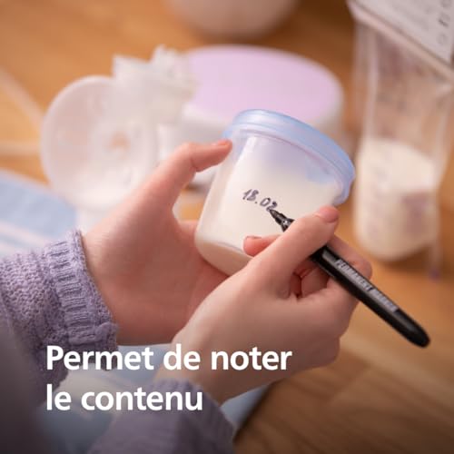 Thumbnail 5 de Philips Avent SCF721/20 Pots de conservation 180 ml et 240 ml avec cuillère de sevrage et couvercles anti-fuites