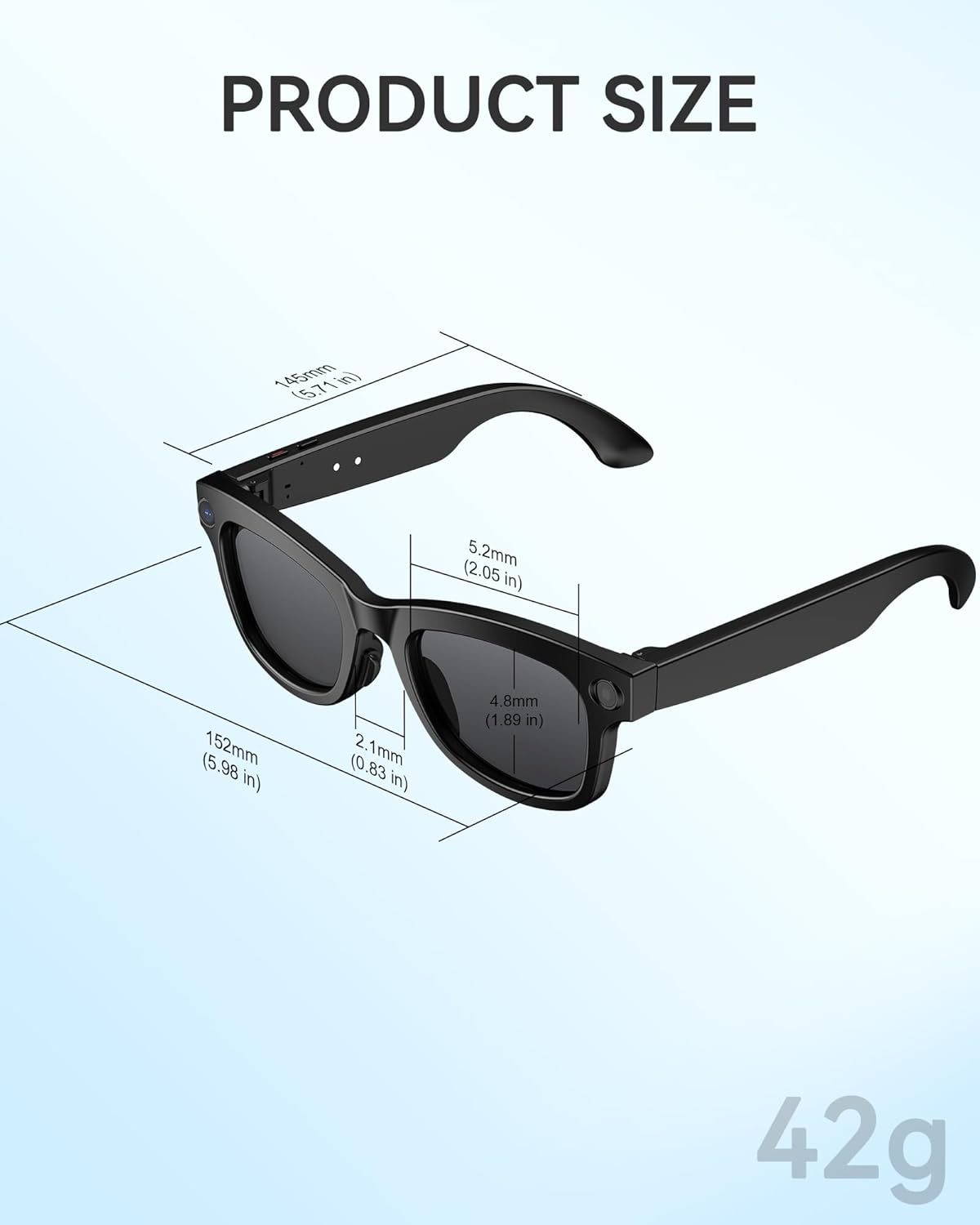 Thumbnail 6 de Coucur 800W AI Smart Glasses with ChatGPT assistant