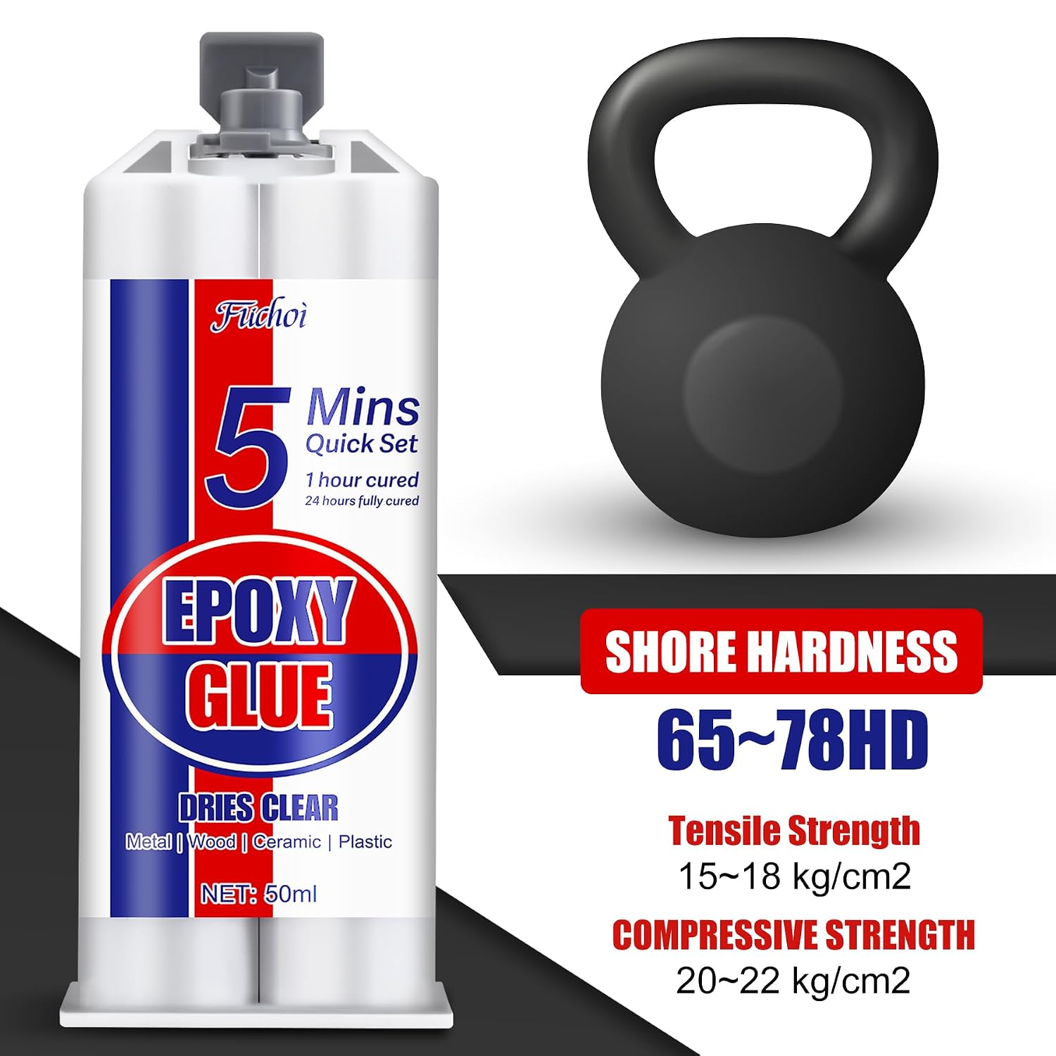 Thumbnail 4 de Fuchoi CF06de 2K-epoxylijm, transparant, 100 ml, waterdicht