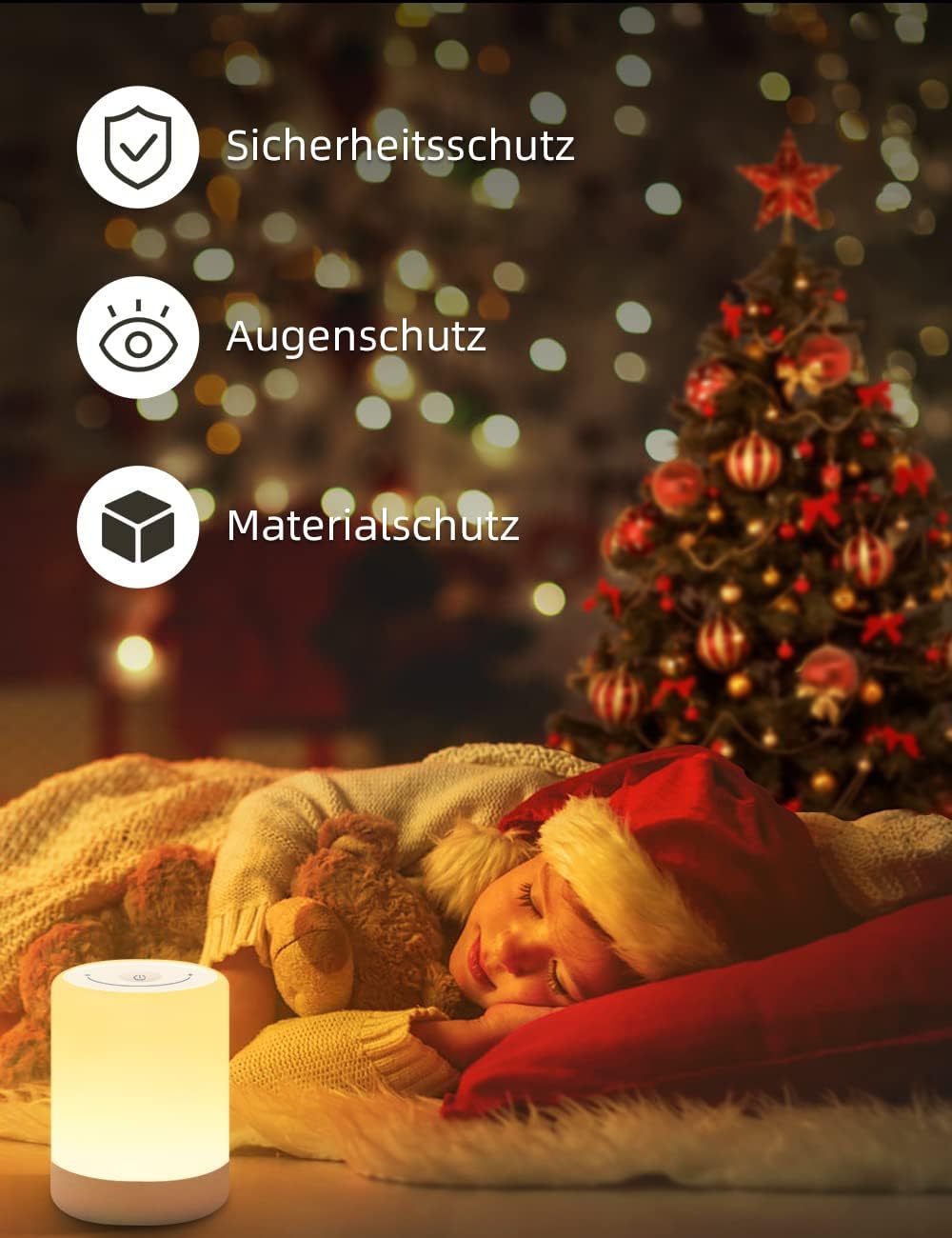 Thumbnail 3 de SOLIDEE LED Notturna touch dimmerabile ricaricabile USB con 7 colori