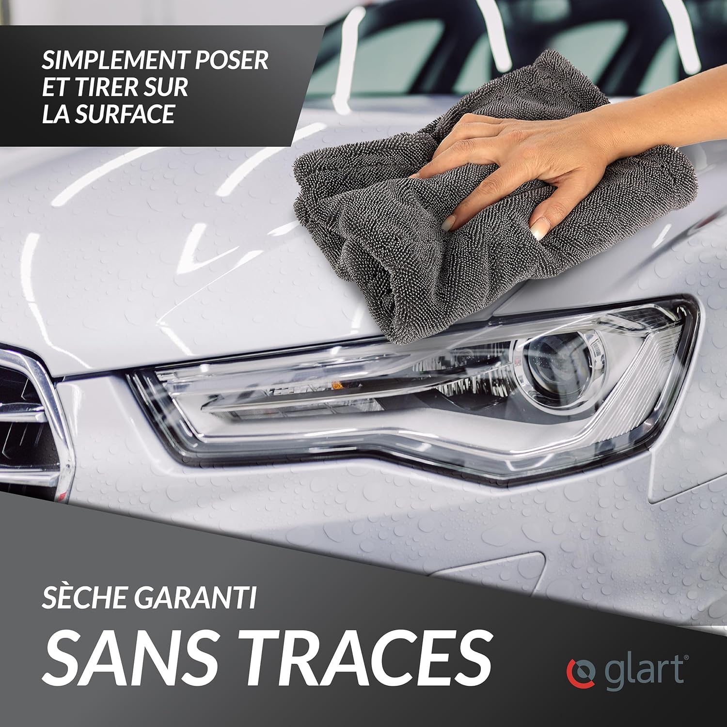 Thumbnail 6 de Glart 44TW8 Twist Serviette de Séchage Auto XXL – Chiffon de microfibre absorbant 80×55 cm