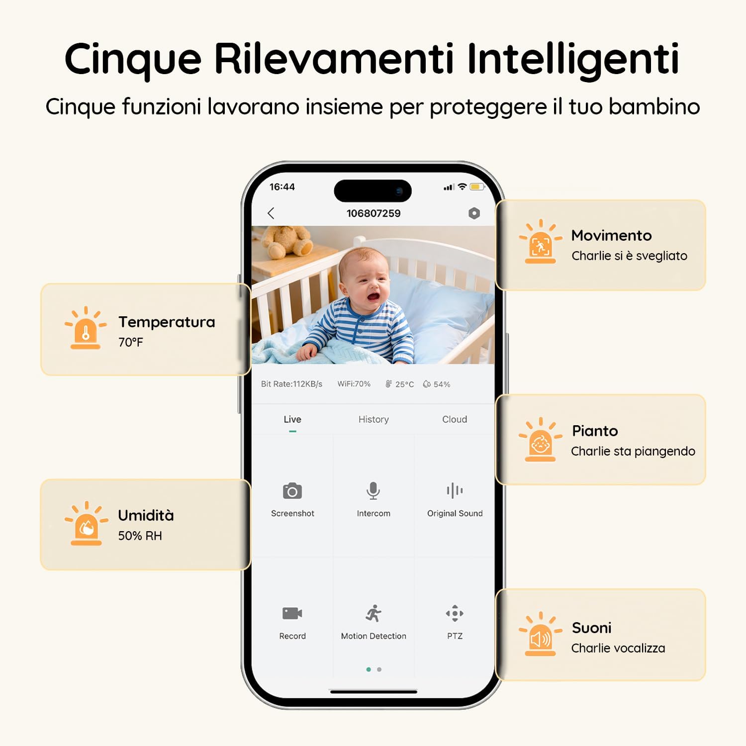Thumbnail 6 de Boifun Video Baby Monitor 2K con display 5" e rotazione 360°
