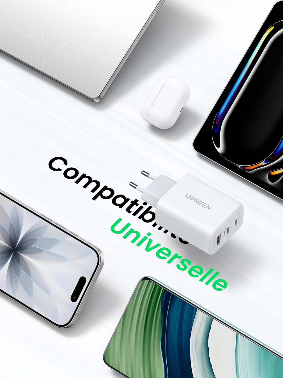 Thumbnail 6 de UGREEN 65W USB-C-lader met 3 poorten, 2 USB-C en 1 USB-A