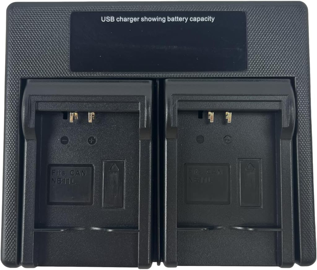Detalle 2 de USB Dual Battery Charger for NB-11L/NB-11LH — compatible with ELPH series cameras