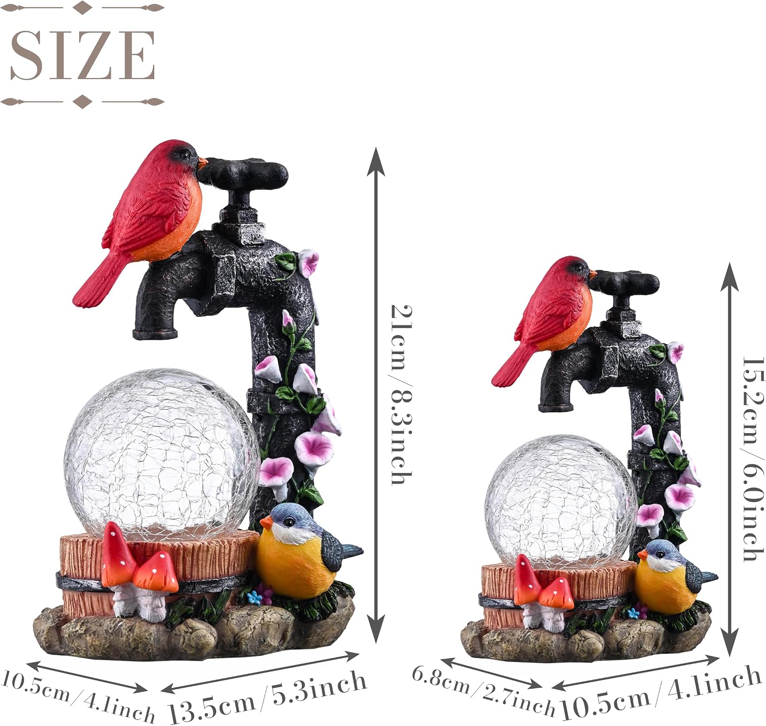 Thumbnail 6 de TERESA'S COLLECTIONS Garden Robin Ornament 15cm
