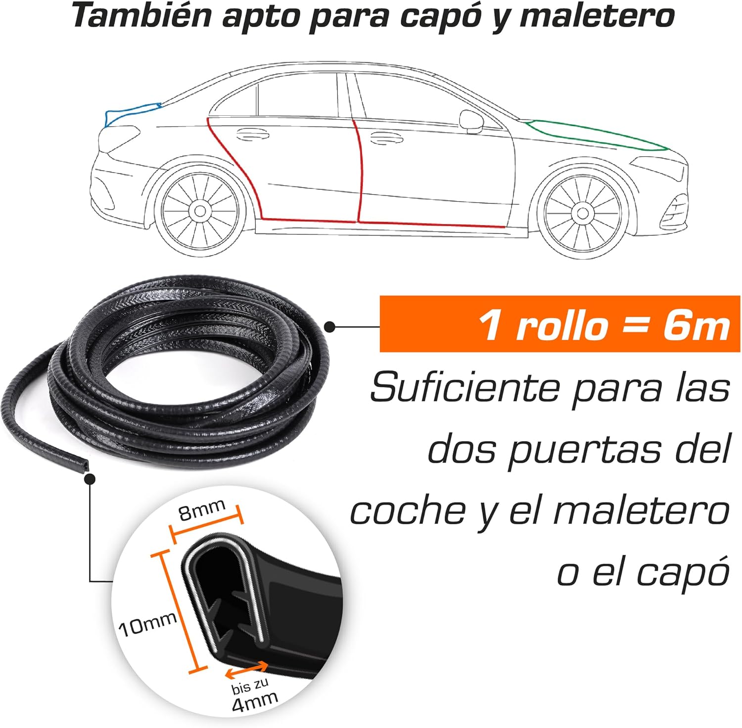Thumbnail 4 de Upgrade4cars Protector Puertas Coche 6 Metros
