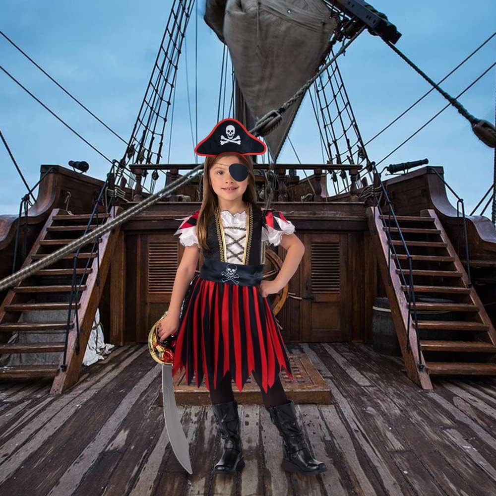 Thumbnail 5 de Aomig Costume pirata bambina 4 pezzi L 🎭