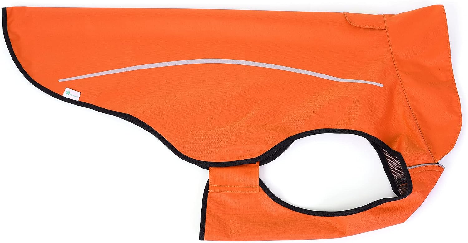 Thumbnail 6 de Mile High Life dog raincoat (XS, Orange) with reflective stripe and adjustable easy step-in closure