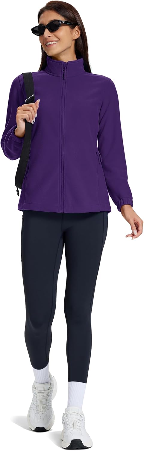 Detalle de TACVASEN Women's Fleece Jacket with 4 Pockets