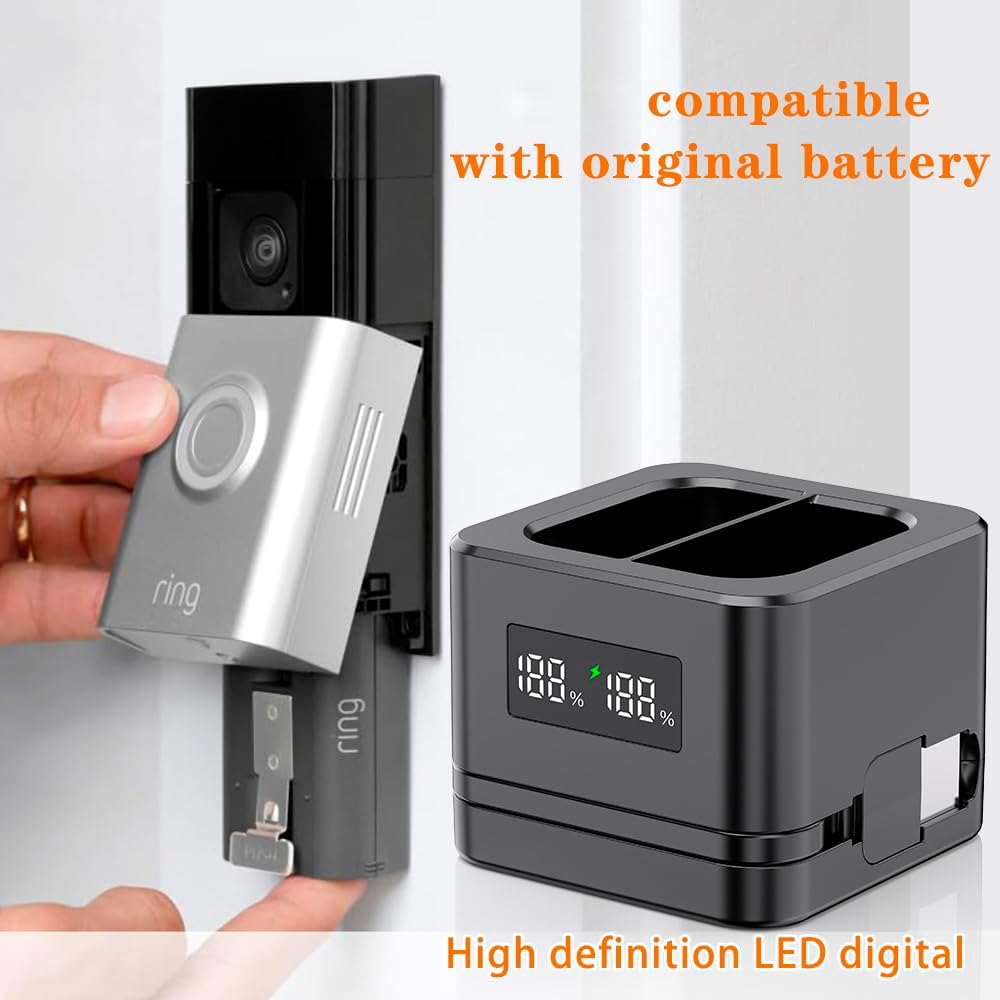 Detalle de LIFEMOI Dual Ring charger with LED 2-bay