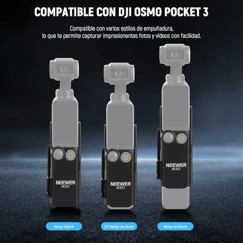 Detalle 1 de NEEWER AC017 Adaptador para Osmo Pocket 3, clamp y zapata