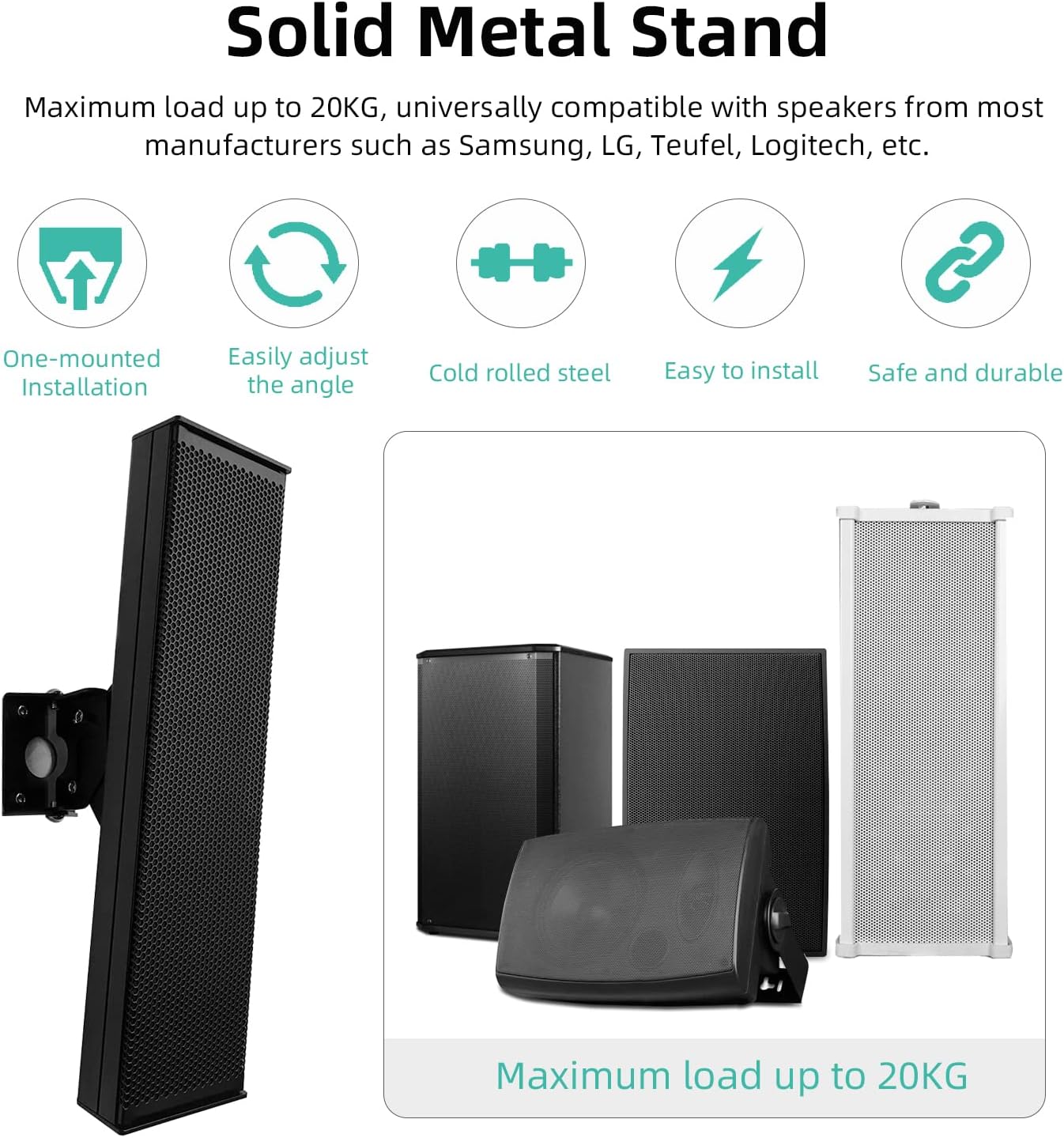 Thumbnail 5 de TaoAcc Speaker Wall Brackets, heavy-duty 20 kg pair 🛠