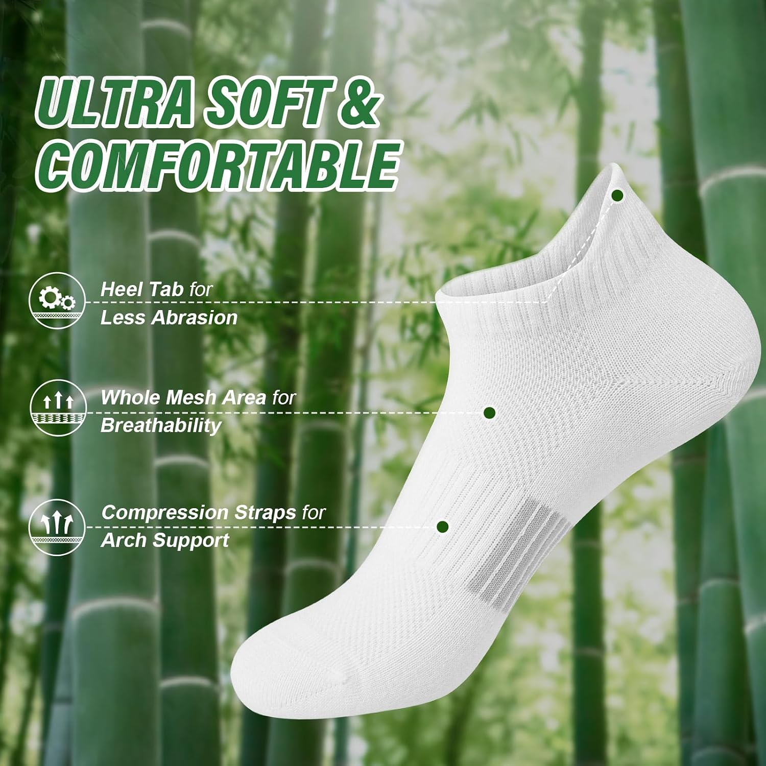 Thumbnail 4 de Blu Ninfee Bambus Sneaker Socken Damen 39–42