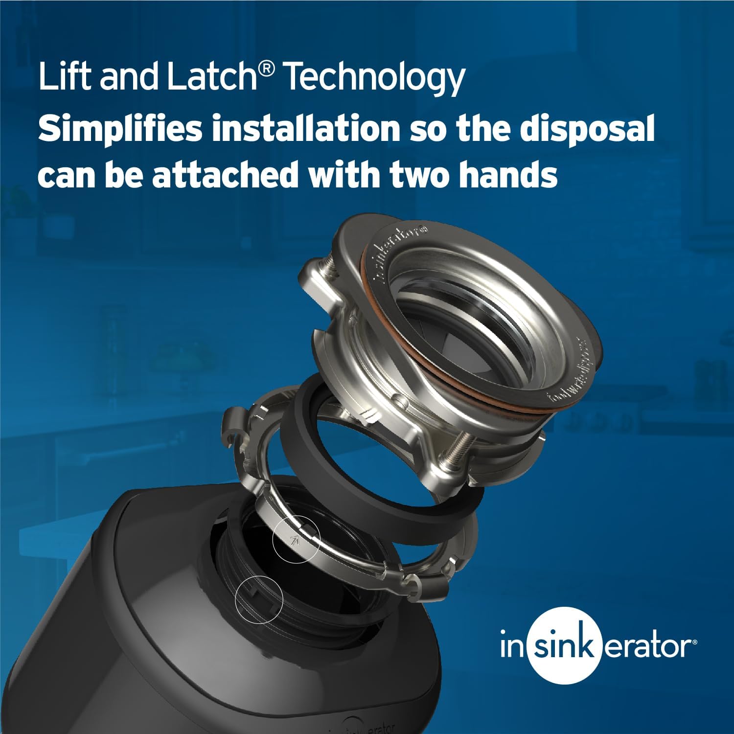 Detalle de InSinkErator Badger 5 Garbage Disposal with Power Cord: 1/2 HP, Continuous Feed