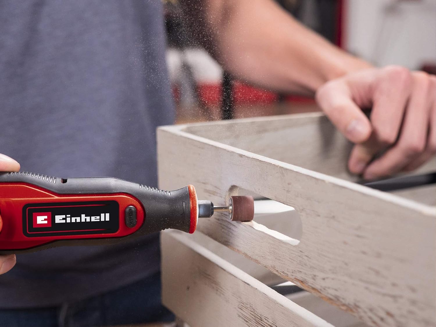 Detalle de Einhell TE-MT 7.2 Li Cordless Rotary Tool with Variable Speed and 57 Accessories
