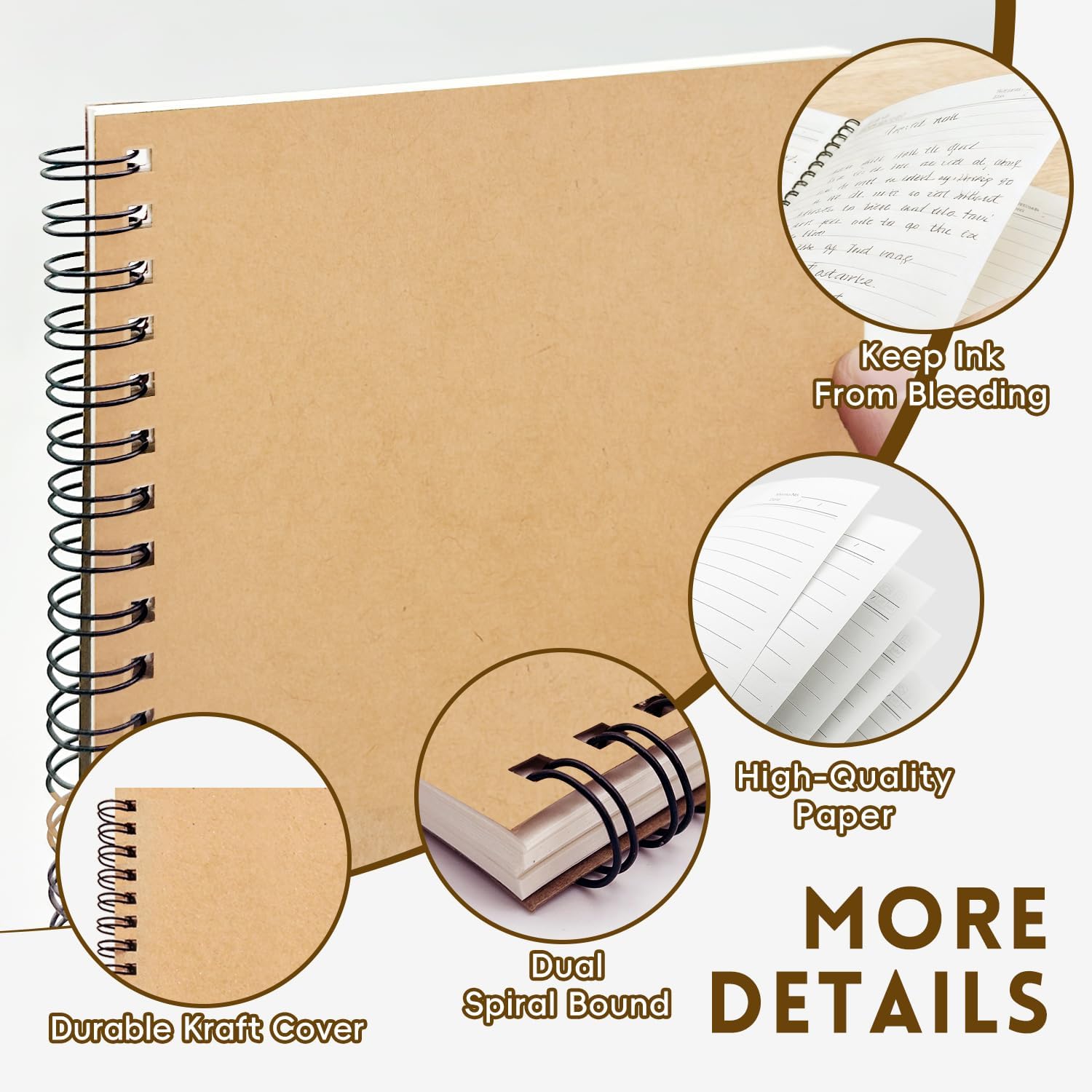 Detalle de ReePlan A5 Spiral Notebooks, 12-Pack, Ruled, 120 Pages