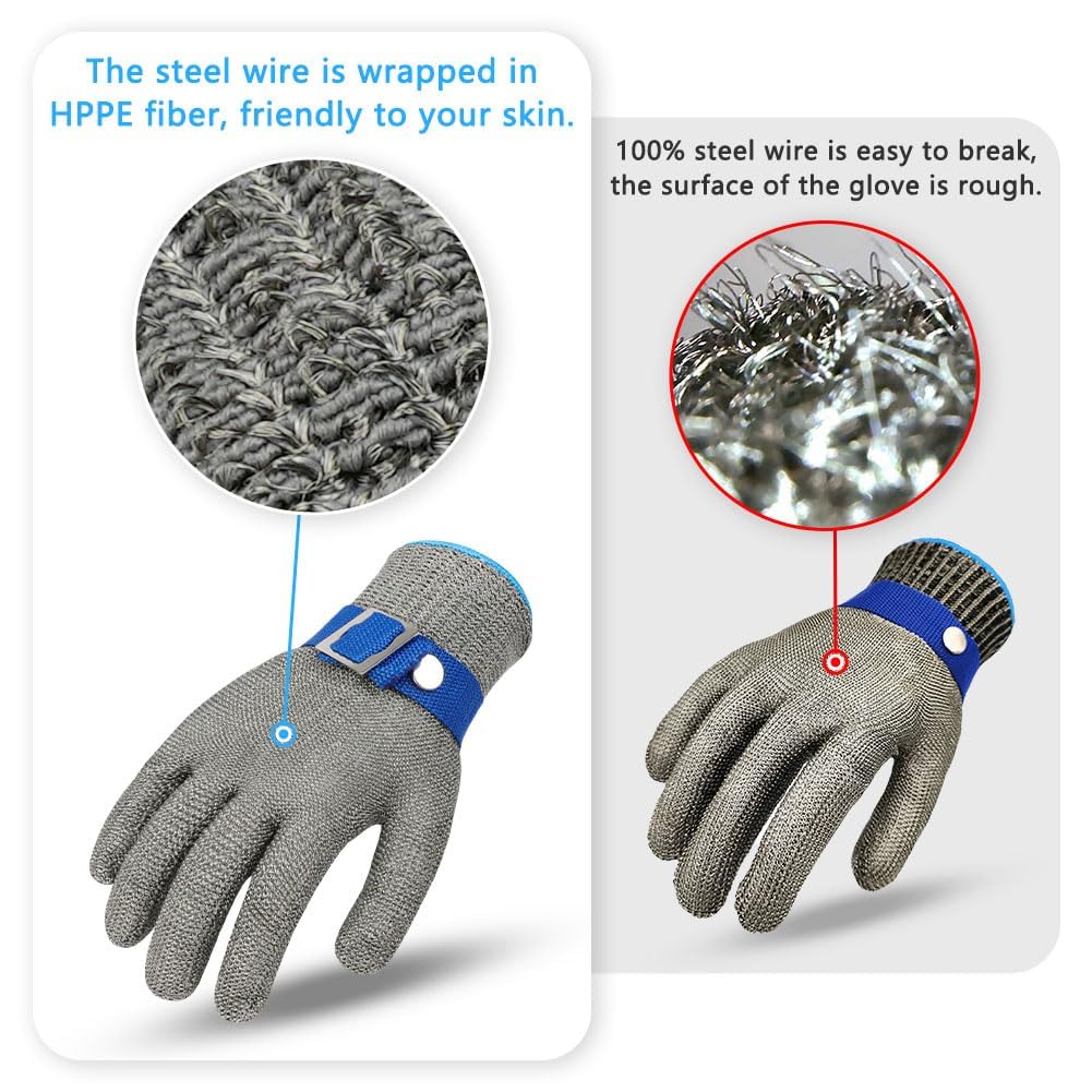 Detalle 2 de flintronic Cut Resistant Gloves Level 9, size L