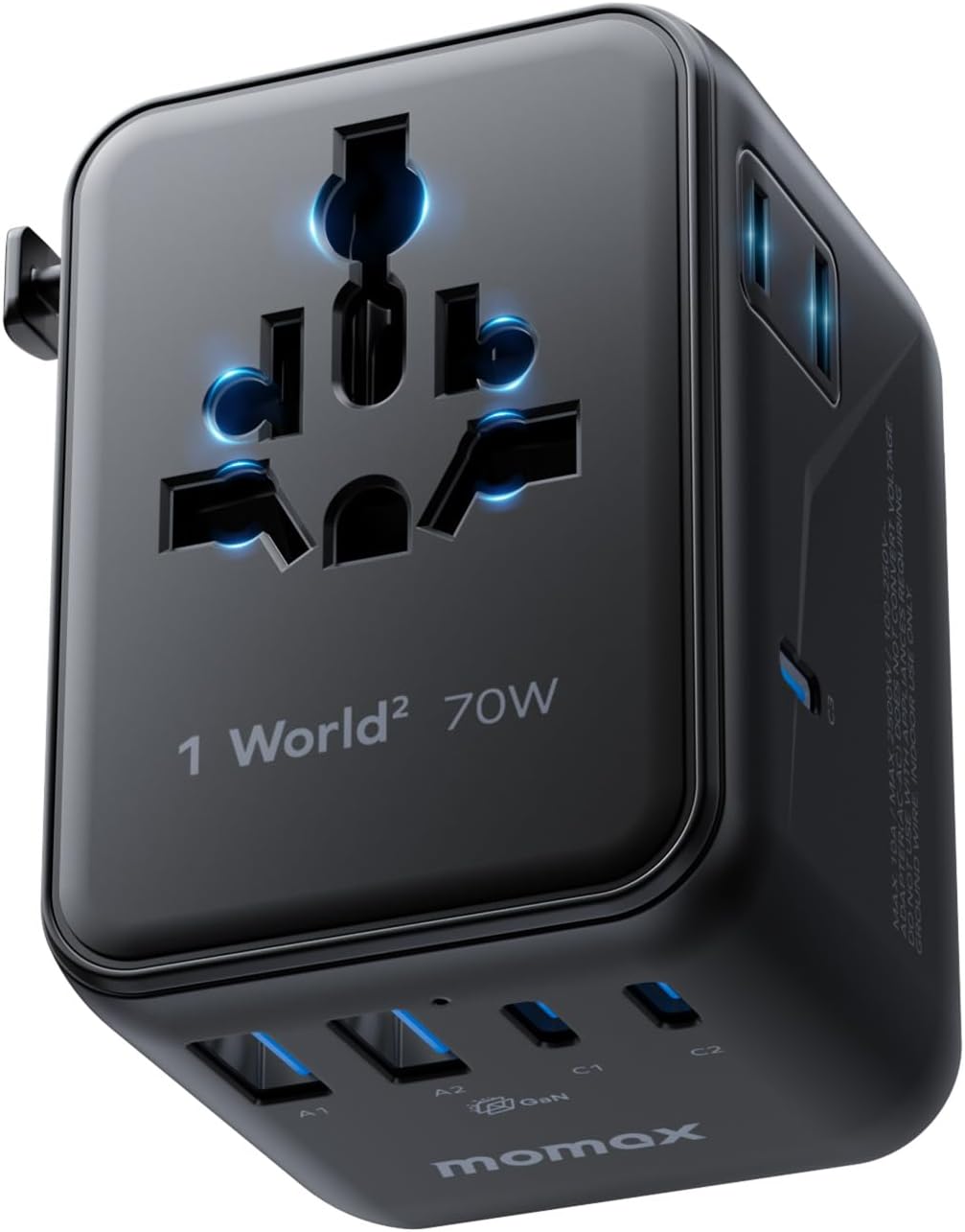 Detalle de MOMAX 70W GaN Travel Adapter