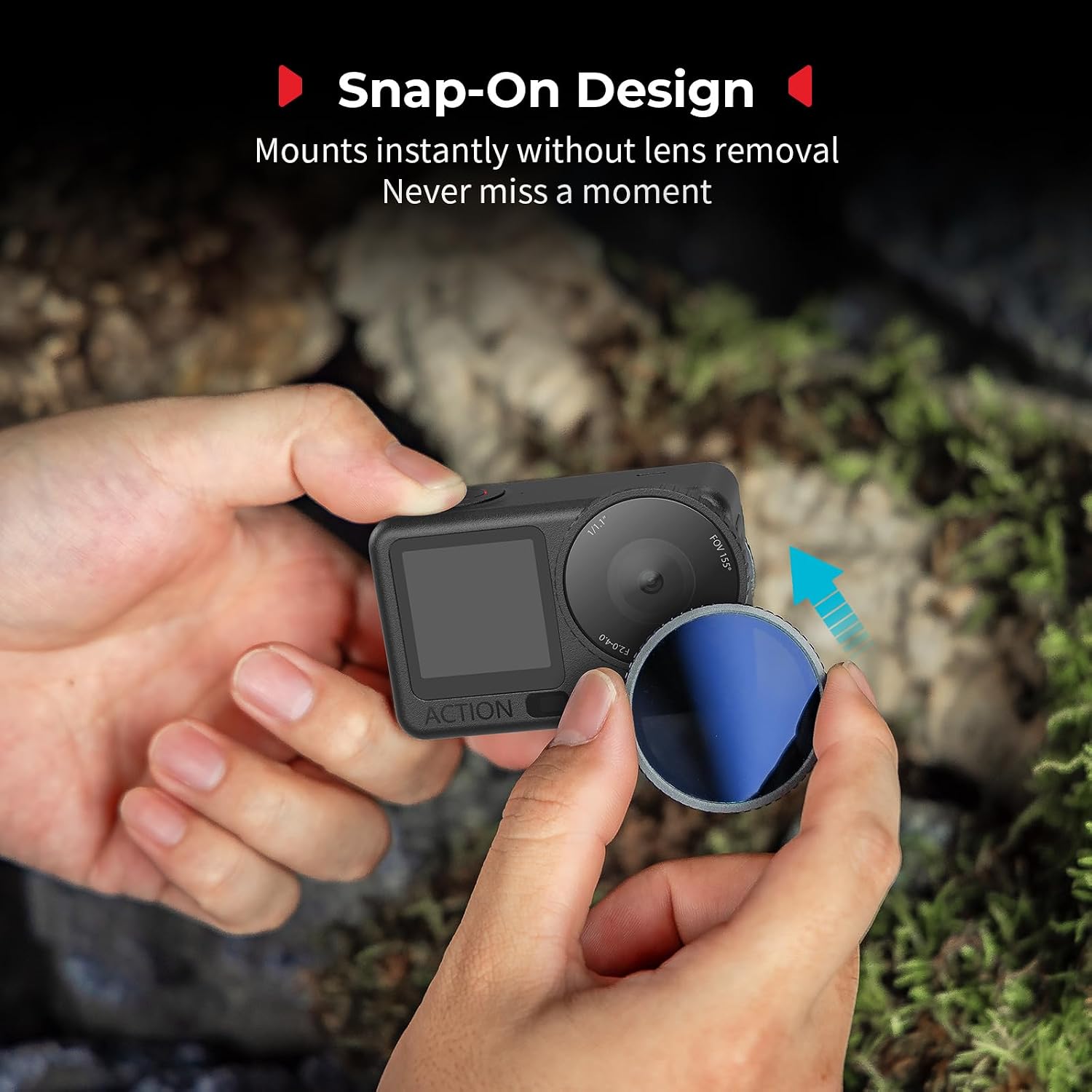 Thumbnail 5 de SmallRig ND16 Filter für DJI Osmo Action 6 – Aufsteckbar, inklusive Silikonhülle und Reinigungstuch