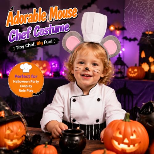 Detalle de JOINPAYA Mouse Ears and Chef Hat Costume Headband