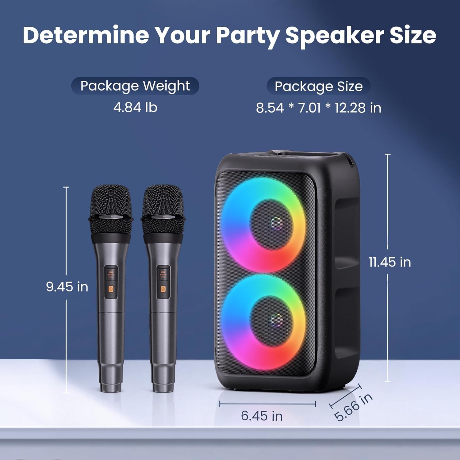 Thumbnail 6 de Bluetooth Speaker with 2 Wireless Microphones 3600mAh