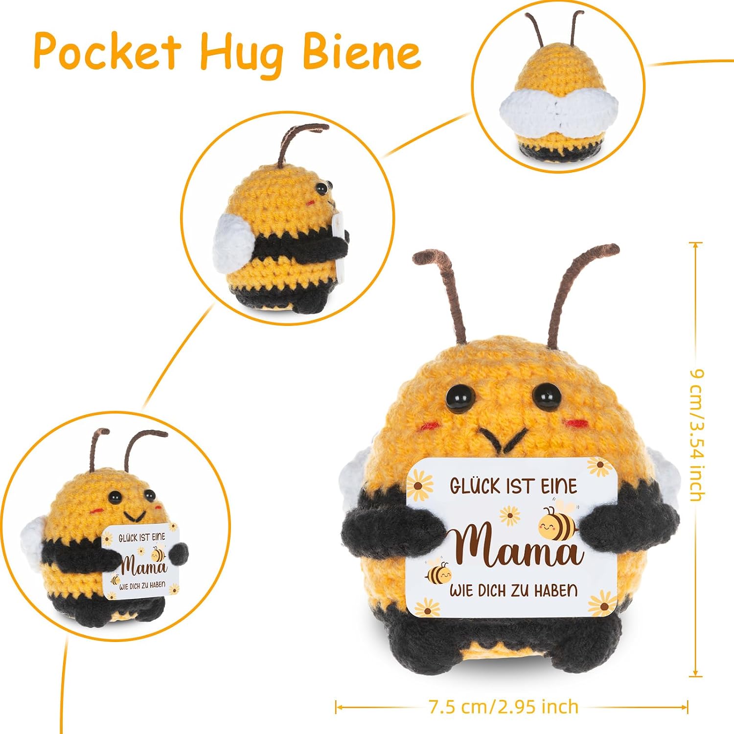 Detalle 2 de WenmthG Pocket Hug Biene Geschenk für Mama