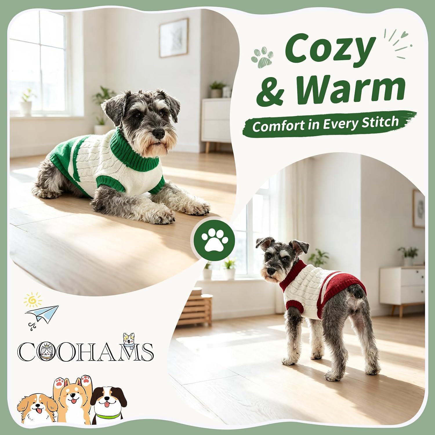 Detalle 2 de COOHAMS Dog Sweater, XL