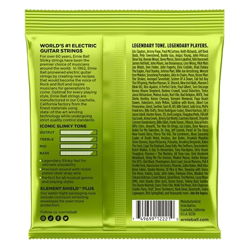 Detalle 2 de Ernie Ball Regular Slinky 10-46: corde per chitarra elettrica, suono bilanciato e affidabile