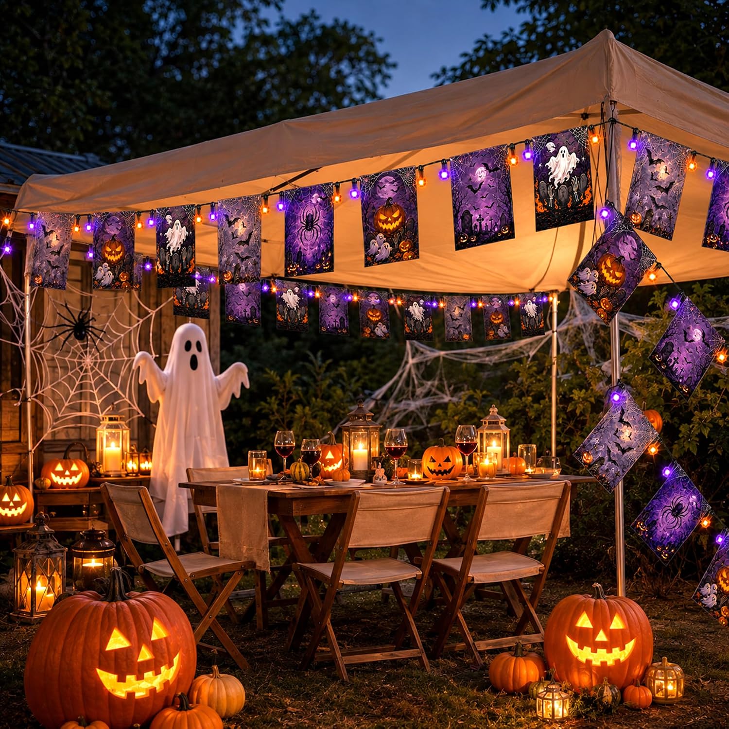 Detalle 1 de Halloween String Lights with Flags, 49.2 ft