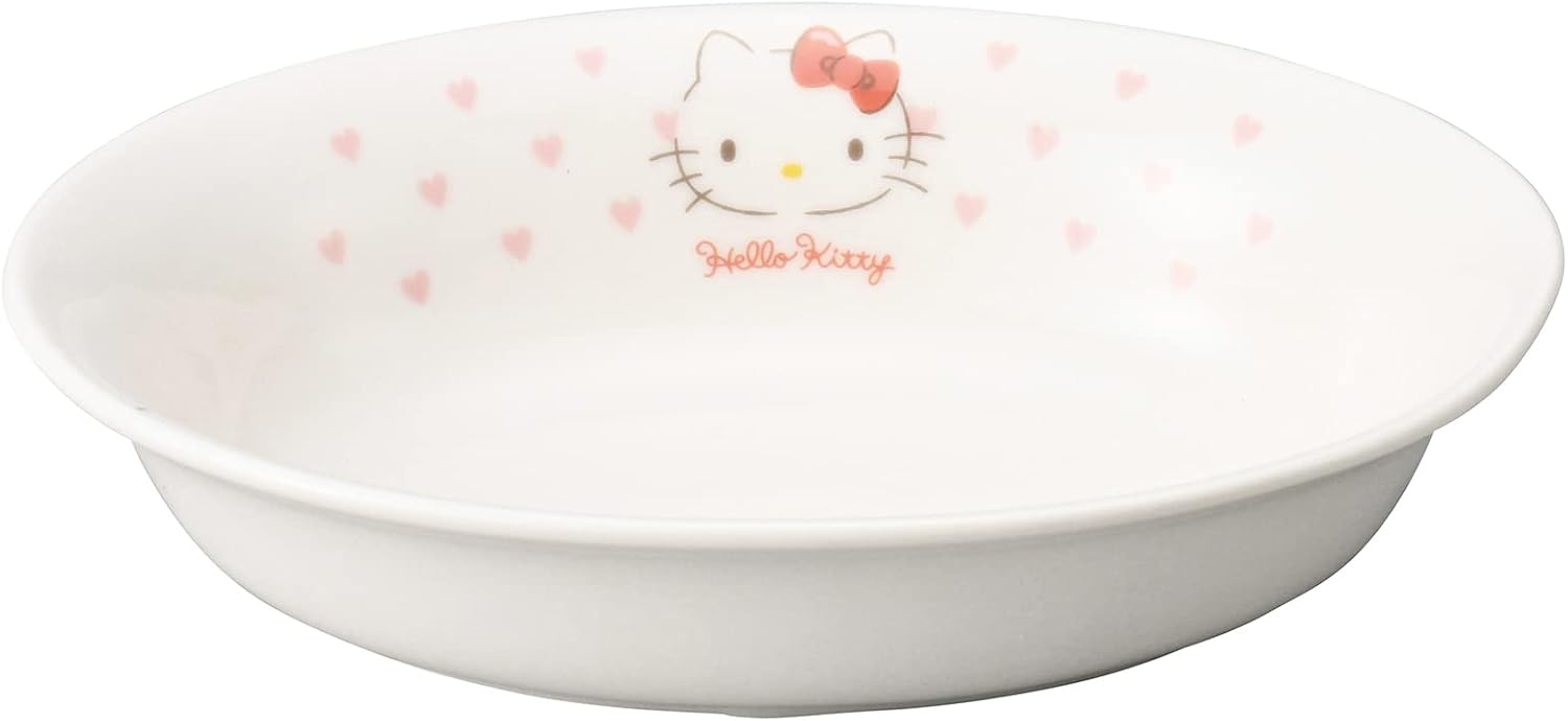 Kaneshotouki Hello Kitty curry plate, 18 cm