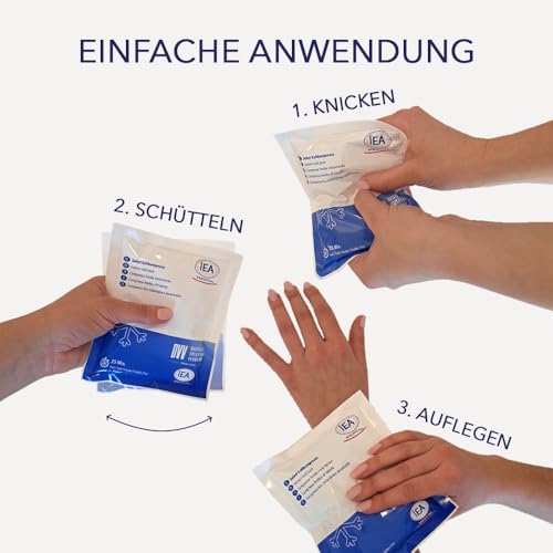 Detalle de IEA Medical Sofort-Kältekompresse zum Knicken – Einmal-Kühlpads, Kühlpacks