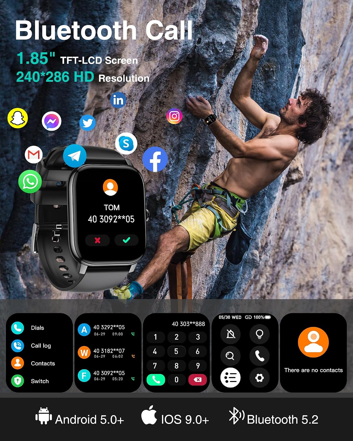 Detalle 2 de LLKBOHA Smart Watch 1.85"