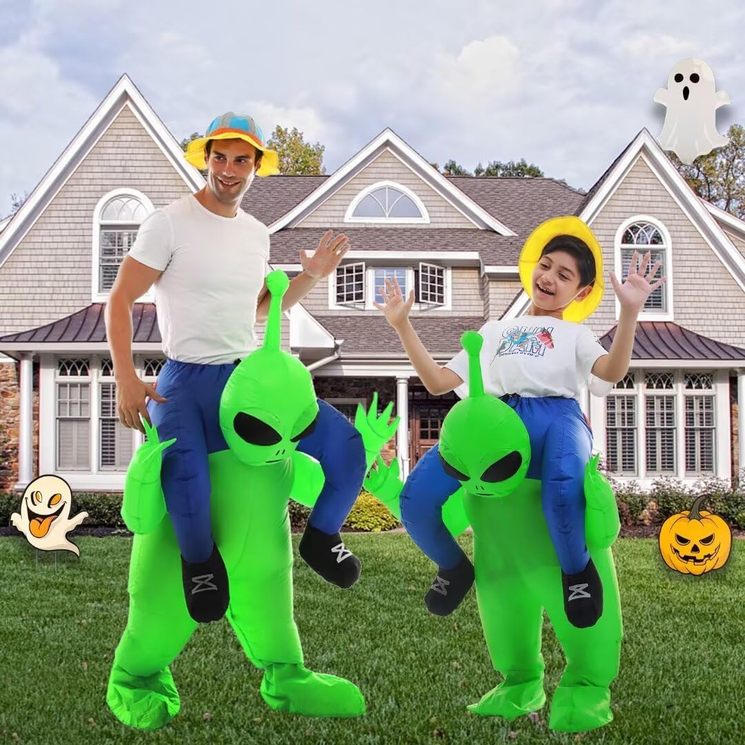 Detalle 2 de Double Couple Inflatable Alien Ride-On Costume with Fan