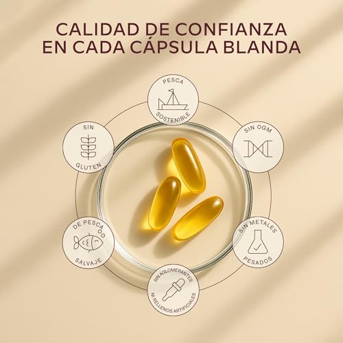 Detalle 2 de Omega 3 2000 mg por dosis diaria de AAVALABS: 1000 mg EPA + 500 mg DHA en 2 cápsulas