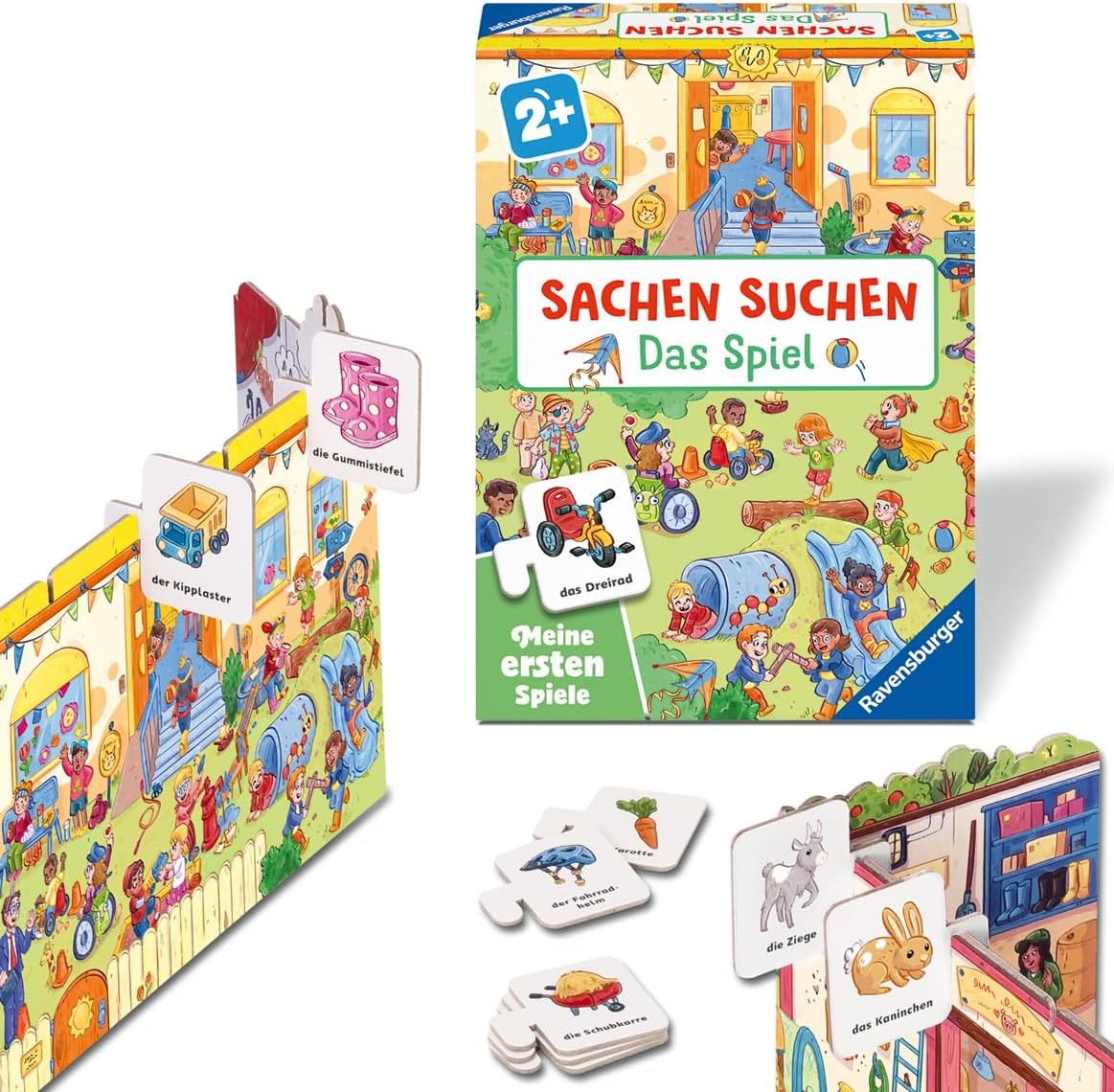 Detalle de Ravensburger 12010003: Sachen suchen – Das Spiel – Meine ersten Spiele (ab 2 Jahre, 1–4 Spieler)
