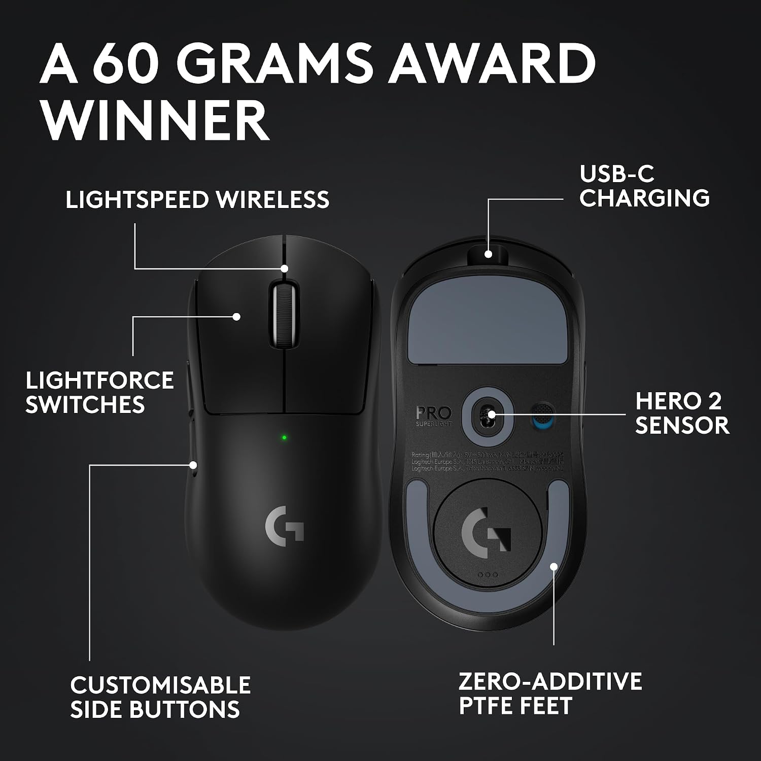Thumbnail 5 de Logitech G PRO X SUPERLIGHT 2 Wireless Gaming Mouse