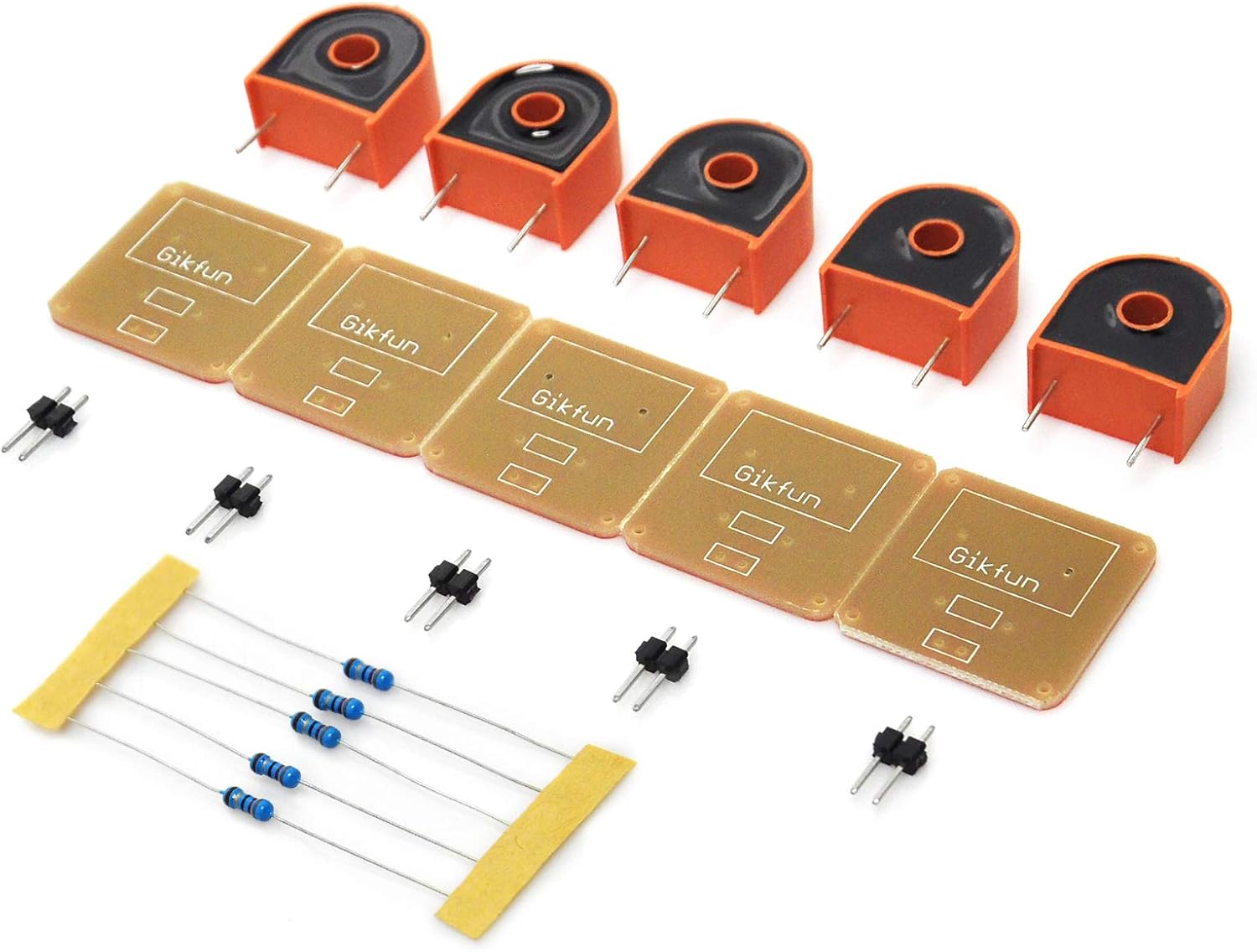 Detalle 2 de Gikfun DIY 5A Range AC Current Transformer Module Pack (EK1344x5U) for Arduino — Practical Current Sensing for Beginners