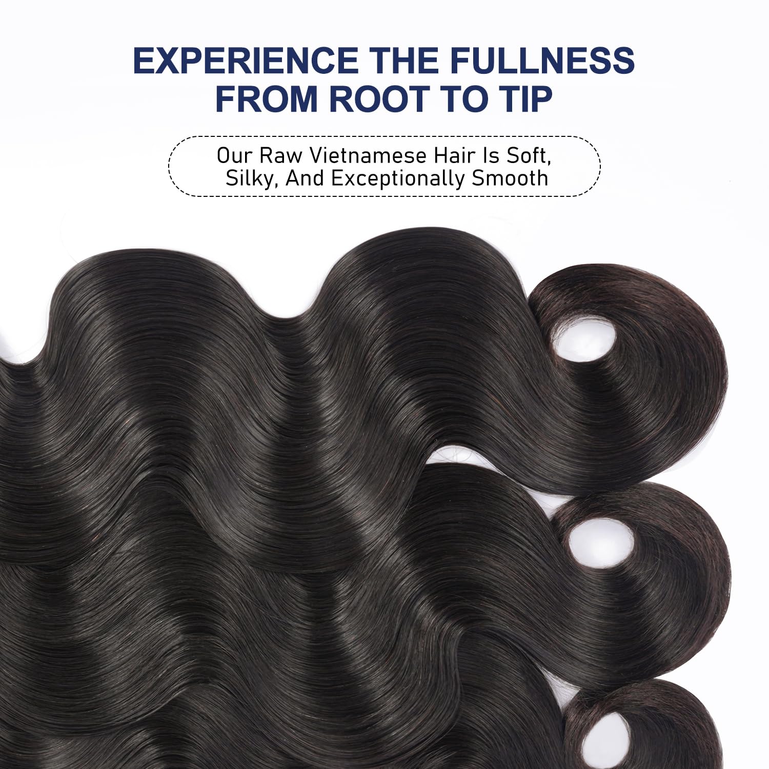 Detalle de Raw Bundles Body Wave Human Hair 16 Inches