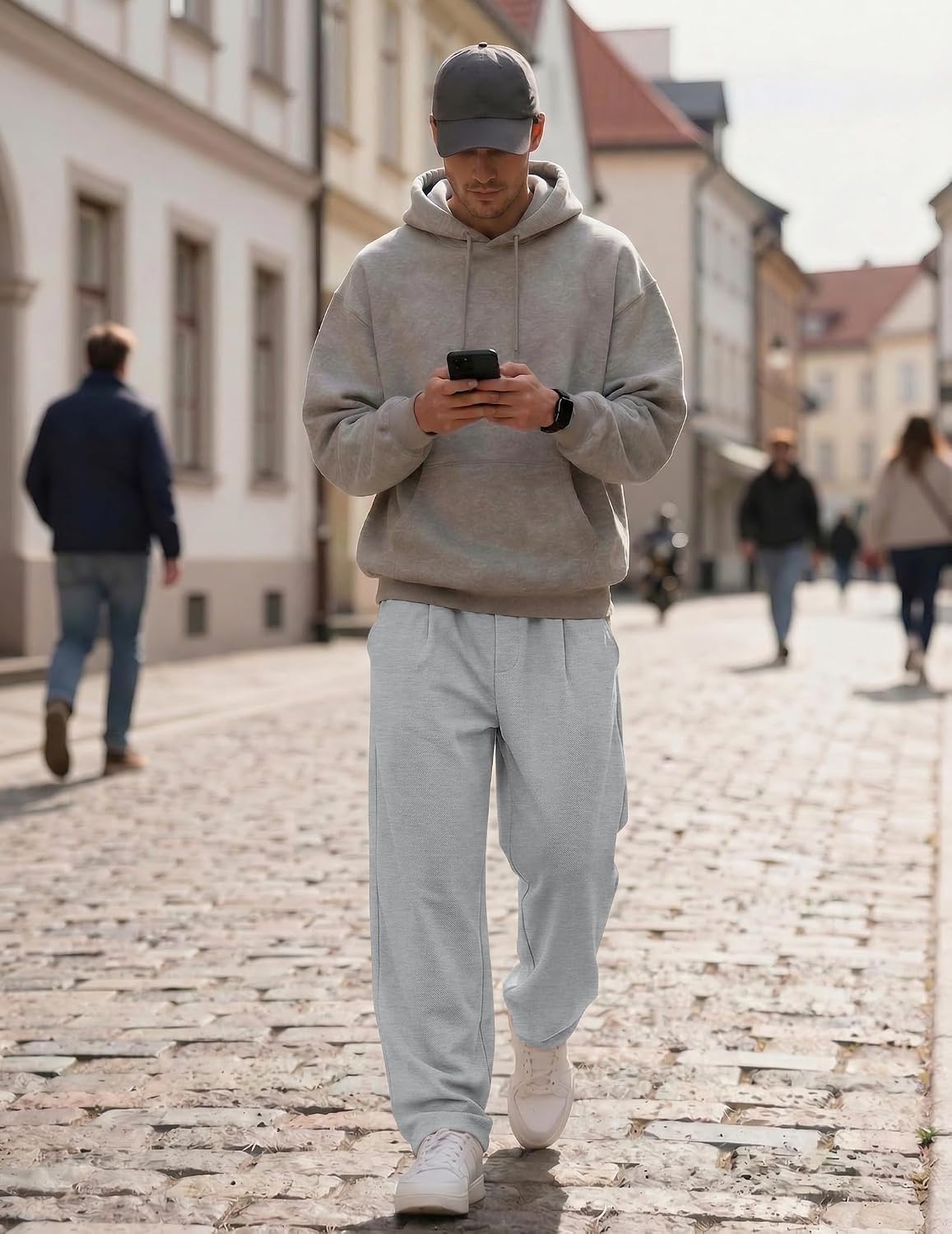 Detalle de COOFANDY Men's Open-Bottom Sweatpants