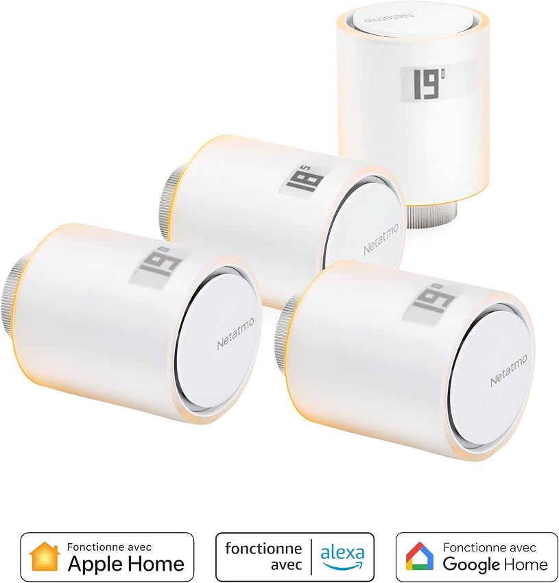 Detalle 2 de Netatmo Paquete de 4 Cabezales Termostáticos Inteligentes 🌡