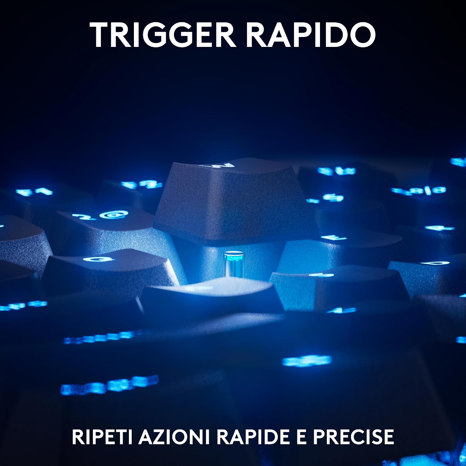 Detalle de Logitech G PRO X TKL RAPID: tastiera gaming da torneo senza tastierino, interruttori analogici magnetici e trigger rapido