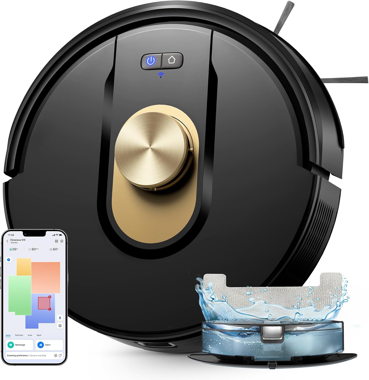 Detalle de Vexilar W9 Robot Vacuum Cleaner 8000Pa