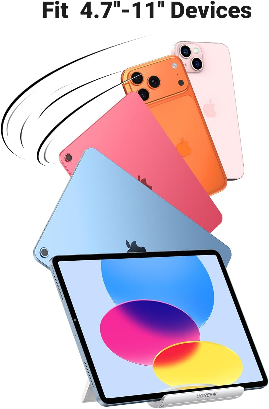 Thumbnail 6 de UGREEN Support Tablette Réglable de bureau pliable (blanc) pour iPhone, iPad et Galaxy
