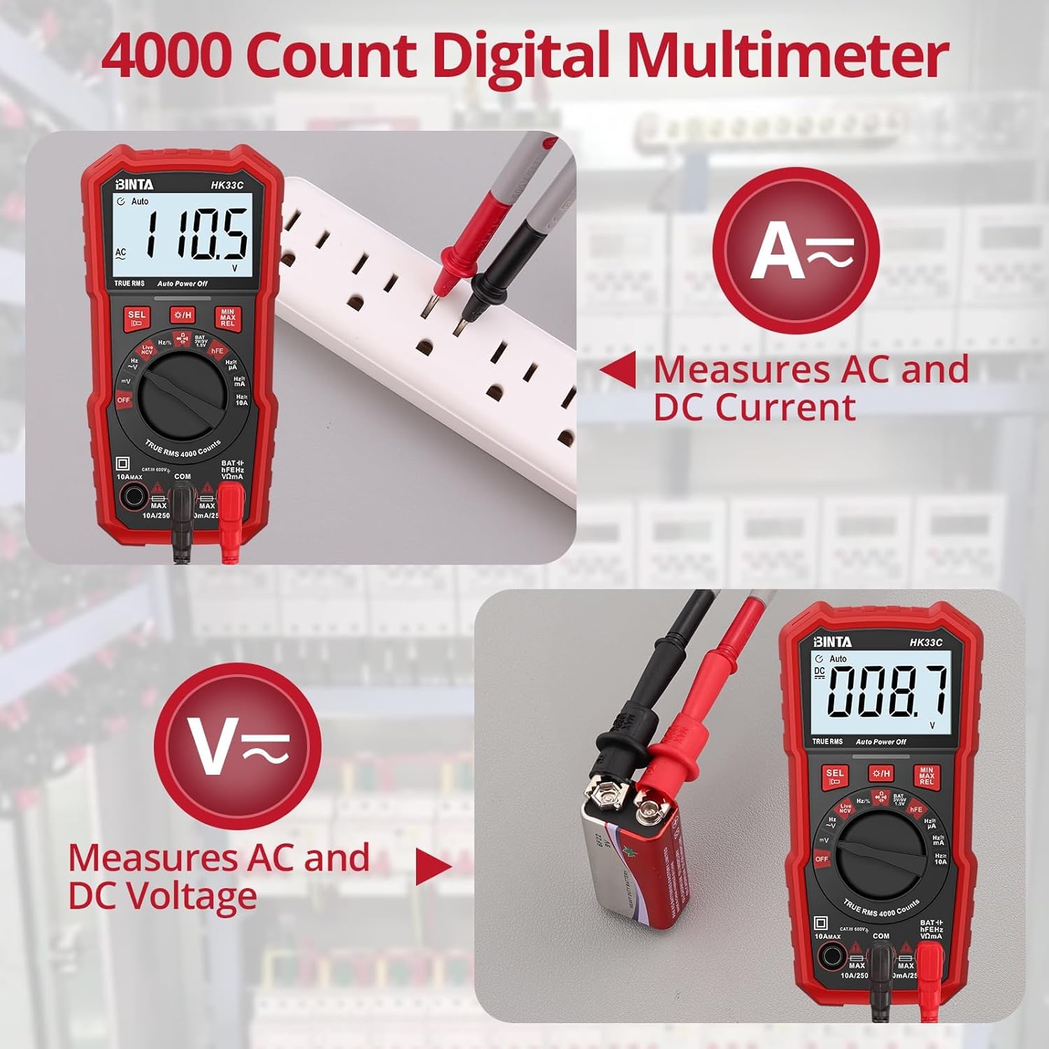 Detalle 2 de BINTA Digital Multimeter 4000-count auto-ranging ๐