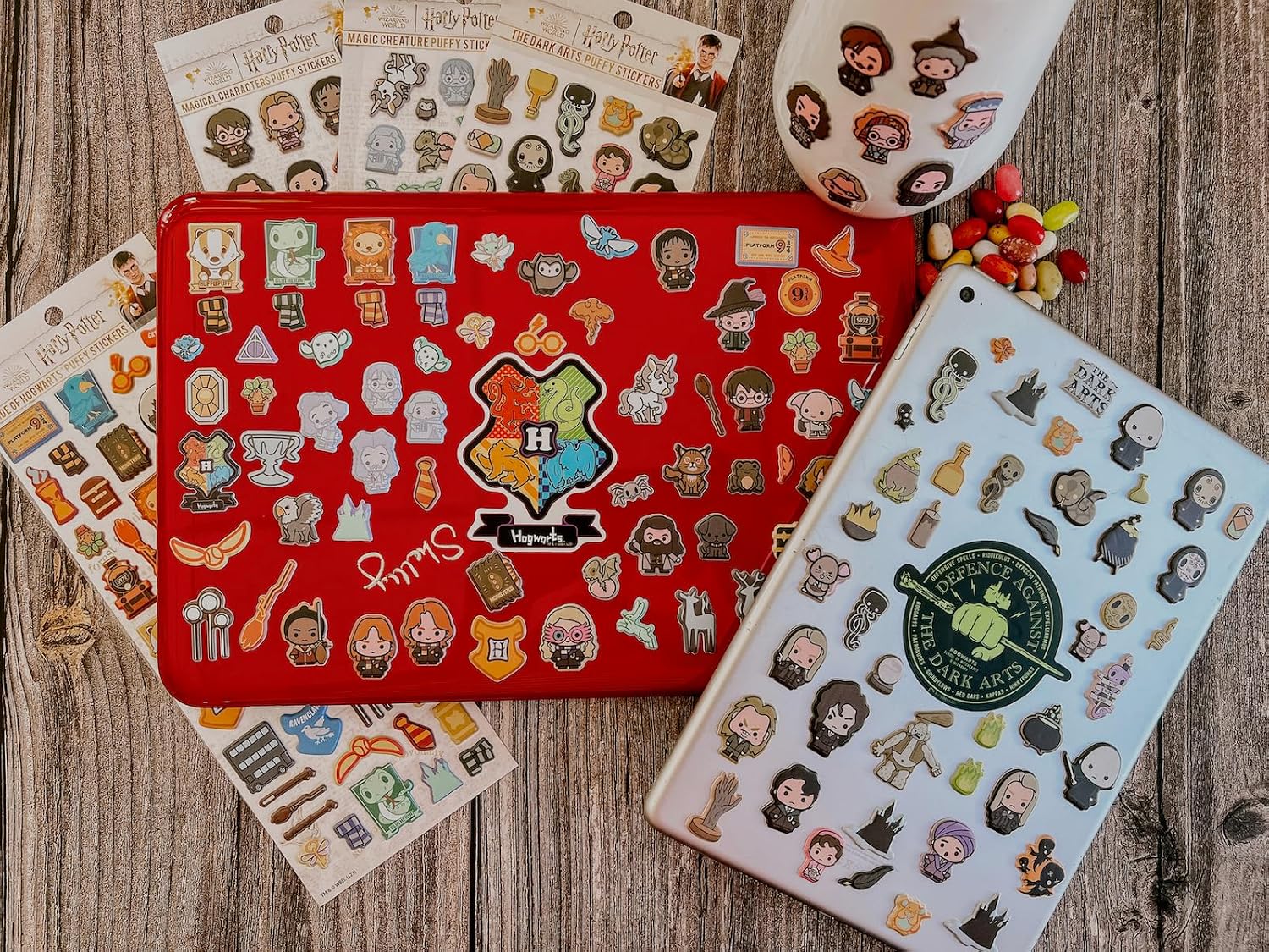 Detalle de CON*QUEST ハリー・ポッター ちびパフィーステッカー 4枚セット・再利用可能