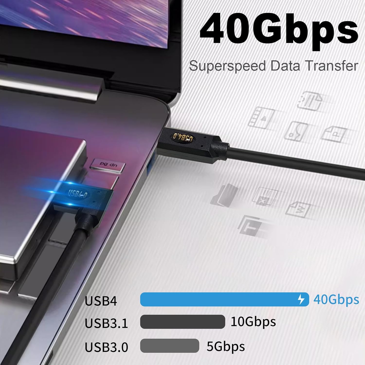 Detalle 2 de Maxhood 240W USB C to USB C Cable 60cm