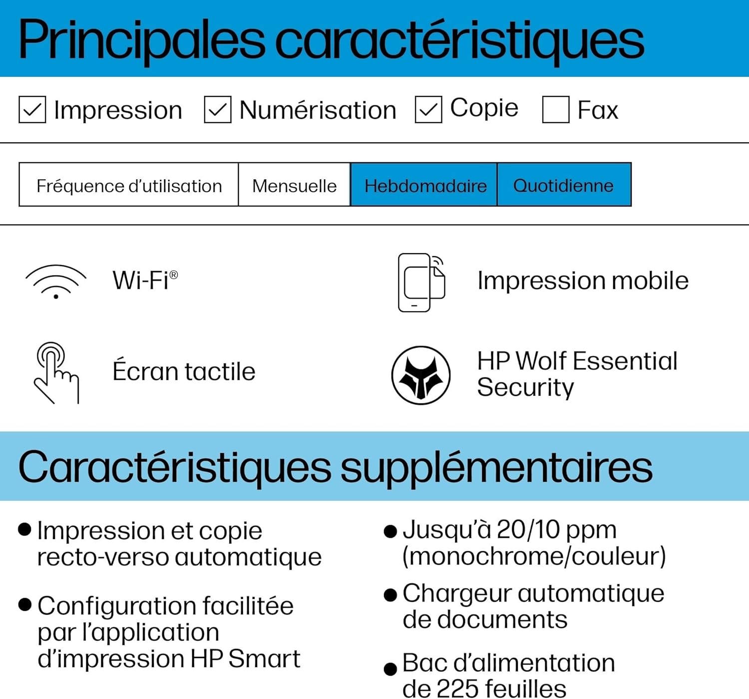 Thumbnail 5 de HP OfficeJet Pro 8122e imprimante couleur à jet d'encre 💻