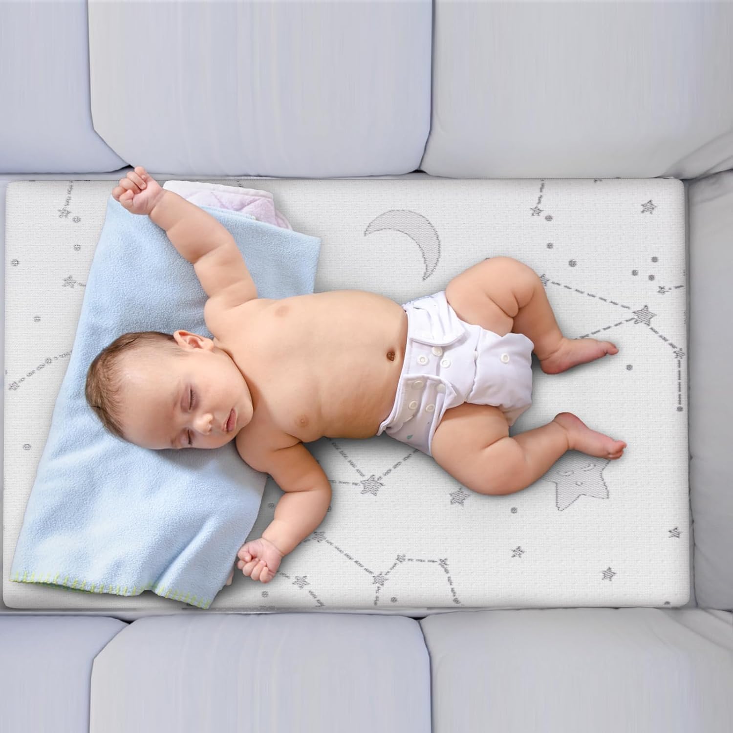 Thumbnail 6 de YENING Firm Foam Pack and Play Mattress Topper (38"x26"x1") with Washable Cover